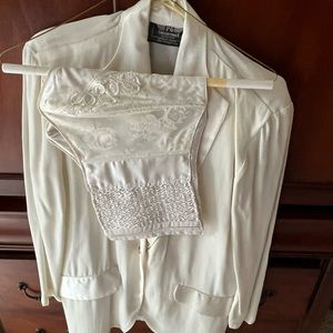 Vintage pant suit with corset